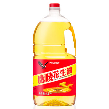 鹰唛 食用油 压榨一级浓香花生油 1.8L