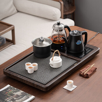 WINTERPALACE乌金石茶盘套装全自动一体 手柄上水高档茶具茶盘茶台单茶盘+电器
