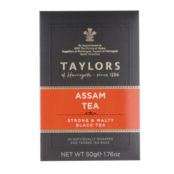 Taylors of harrogate英式阿萨姆红茶袋泡茶20包盒装ASSAM TEA袋泡茶茶包原装进口