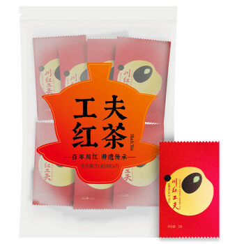 川红红茶工夫红茶其他红茶橘糖香型特级21g周享装茶叶7包/袋