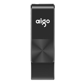 爱国者（aigo）16GB USB2.0 U盘 旋转防护 CD纹防滑设计 黑色 U266 2个