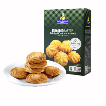 焙芝友  曲奇饼干粉diy手工家庭烘焙原料原味曲奇饼干粉预拌粉350g/盒  3盒起售