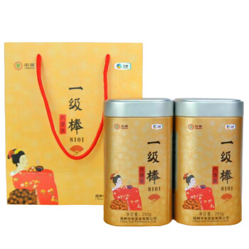 中茶牌茶叶窖藏黑茶 2018年8101五年陈化一级散茶 250g 36罐箱装