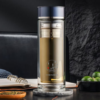 菲驰（VENES）茶韵东方水晶杯380ML厚高硼硅水晶玻璃精制而成隔热效果更佳安全