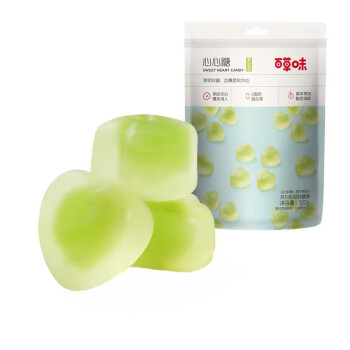 百草味 QQ糖水果橡皮糖果零食 注心软糖青苹果味100g/袋 6袋起售 BS04