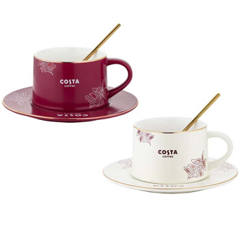 COSTA咖啡杯套装红白两色六件套（2套一组）CO-KFB001