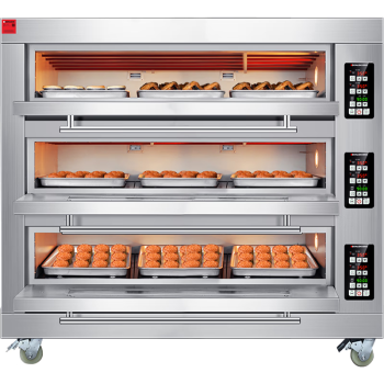 德玛仕（DEMASHI）商用烤箱烤月饼披萨鸡面包蛋挞地瓜蛋糕烧饼烤炉电烤箱大型烘焙三层九盘EB-J9D-Z（380V）