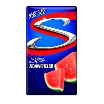 炫迈（Stride）无糖口香糖片装 休闲零食糖果美味持久 水蜜西瓜味28片50.4g 