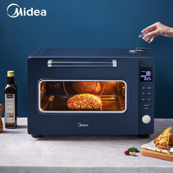 美的（Midea） 40升补湿电烤箱Master系列烘焙 上下管独立控温 复古补湿 旋转烧烤 PT4011W 