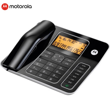 摩托罗拉（Motorola）CT340C电话机固定座机 5米远距离免提钢琴烤漆经理老板 办公家用 黑色