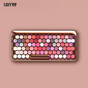 洛斐（LOFREE）绽放系列复古DOT圆点无线蓝牙机械键盘 玫瑰金版
