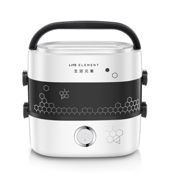生活元素（LIFE ELEMENT）电热饭盒 蒸煮饭盒 便携式保温加热饭盒 DFH-F1517 白色