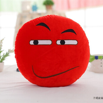 9折]滑稽贴吧表情包二次元抱枕毛绒靠垫害怕脸搞笑搞怪动漫周 愤怒款