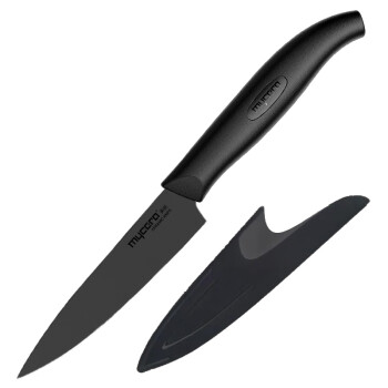 美瓷（MYCERA）陶瓷刀4英寸黑刃陶瓷水果刀宝宝辅食刀带刀鞘E4B-B