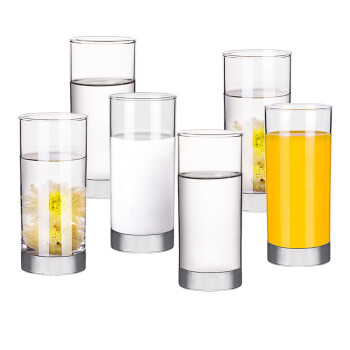 畅宝森 玻璃杯 家用透明玻璃杯果汁杯饮料杯玻璃水杯 250ml单个装 6个起购 DO 1