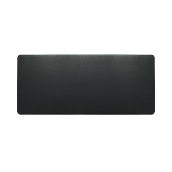 米物（MIIIW）鼠标垫超大尺寸电脑桌垫900*400mm纯色皮纹软木双面可用电竞游戏办公桌长款鼠标垫大号 黑色