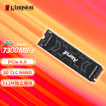 金士顿(Kingston) FURY 500GB SSD固态硬盘 M.2接口(NVMe PCIe 4.0×4) Renegade 读速7300MB/s  AI 配件
