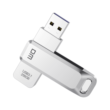 DM大迈 256GB USB3.1 U盘 金属PD179追风 银色 可旋转电脑u盘车载优盘金属外壳高速读写