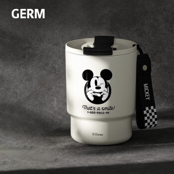 格沵（germ）咖啡杯 迪士尼联名保温杯 双饮车载竹简款水杯 360ML 俏皮米奇