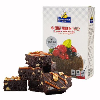 焙芝友  布朗尼蛋糕粉自制巧克力蛋糕烘焙原材料点心diy蛋糕预拌粉350g/盒  3盒起售