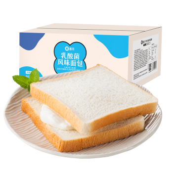 惠寻 京东自有品牌乳酸菌风味夹心吐司面包2斤 休闲食品早餐下午茶