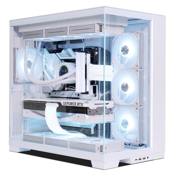 LIANLI联力包豪斯EVO全视版白色无立柱海景房电脑机箱台式主机 双面玻璃/E-ATX大箱/三面水冷位 （YFS） 