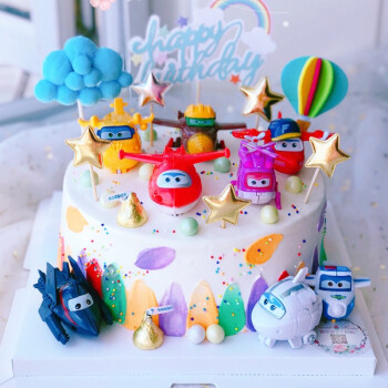 超级飞侠生日蛋糕y款 8寸(适合2-4人食用)