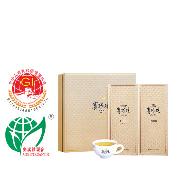 八马茶业 铁观音 浓香型 安溪原产特级茶叶 赛珍珠1000 盒装150g+手提袋