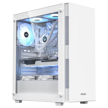半岛铁盒（PADO）W5 白色 游戏电脑台式机主机箱 （支持8只风扇/360水冷/ATX主板/宽体机箱）