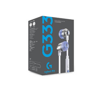 罗技（G）G333 入耳式游戏耳机麦克风 赛博朋克 G333白色