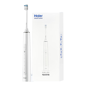 海尔（Haier）电动牙刷 缓震护龈洁牙防水电动牙刷 抗菌杜邦刷头 成人情侣款送男/女友节日 HTA2小摩刷 皓月白 