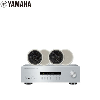 雅马哈（Yamaha）R-S202+NS-IW360 音响 家庭影院 吸顶式音响 天花吊顶式背景音乐蓝牙音响 （5件套）