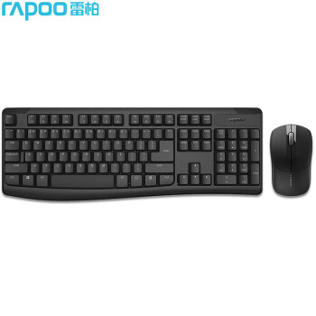 雷柏（Rapoo） X1800Pro 键鼠套装 无线键鼠套装 商用 防泼溅 办公键盘鼠标套装电脑键盘 笔记本键盘 黑色