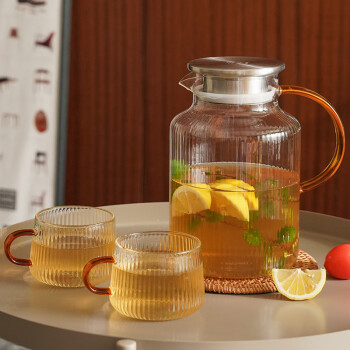 雅集 茶壶冷水壶凉水壶玻璃杯耐高温大容量家用办公柠檬果汁壶泡茶壶