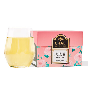 CHALI茶里 花草茶花果茶茶叶 玫瑰花茶盒装50g 5g/包 10包/盒 3盒组合装 夏日清凉饮品