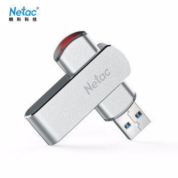朗科(Netac) U388金属固态USB3.0优盘汽车办公车载U盘带指示灯闪存盘金属旋转U盘 16GB