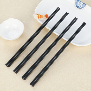 Homeglen 筷子餐饮家用黑色合金筷子27cm 100双光面 消毒机专用