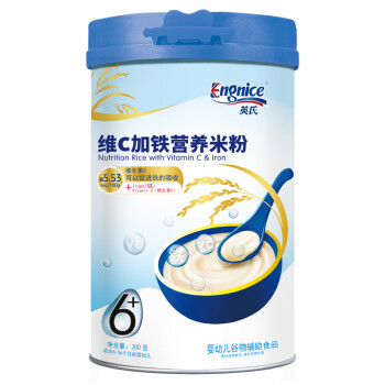 英氏（Engnice）婴儿辅食  维C加铁米粉 宝宝米粉米糊300g