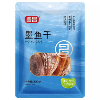 富昌 墨鱼干 乌贼淡晒海鲜干货煲汤食材200g*1袋 DP