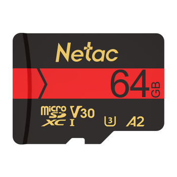朗科（Netac）64GB TF（MicroSD）存储卡 U3 C10 A2 V30 4K 超高速版内存卡 读速170MB/s 写速100MB/s