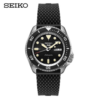 精工（SEIKO）手表 2019新品新盾牌5号系列100米防水自动/手动上链胶带黑水鬼运动机械男表 SRPD73K2,降价幅度5.8%