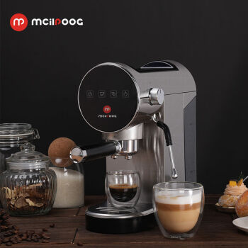 MCILPOOG家用商用办公小型意式半自动不锈钢咖啡机蒸汽奶泡 