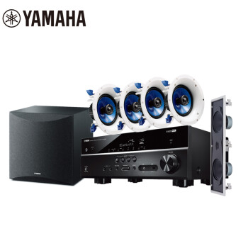 雅马哈（Yamaha）NS-IC800系列 音箱 5.1声道吸顶式家庭影院 背景音乐蓝牙音响（7件套）HTR-3072功放