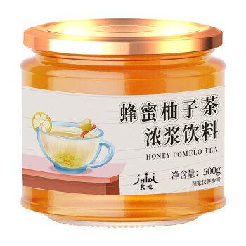 食地食品 蜂蜜水果茶500g*3罐 柚子茶百香果柠檬组合冲饮品 口味混合