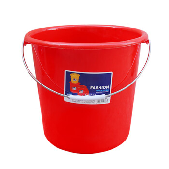 花蓓诗 钢化水桶大号加厚塑料桶储水桶带盖大号洗澡手提红色圆桶 22L加厚款水桶（无盖）
