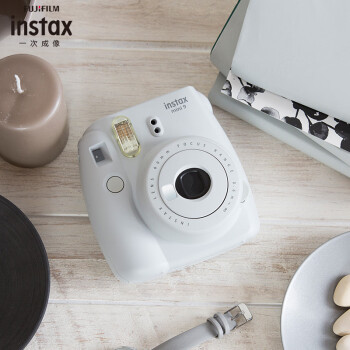 富士instax立拍立得 一次成像相机 mini9 (mini8升级款) 烟灰白