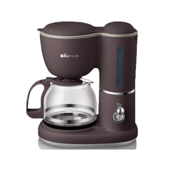 小熊（Bear）咖啡机 美式家用 0.6L全自动 滴漏式 小型迷你煮茶器泡茶壶电热水壶煮咖啡壶 KFJ-A06Q1咖啡色
