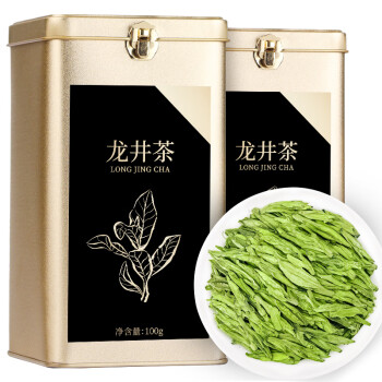 第一江南绿茶龙井 特级200g2024年新茶明前茶叶礼盒罐装春茶自己喝送礼品