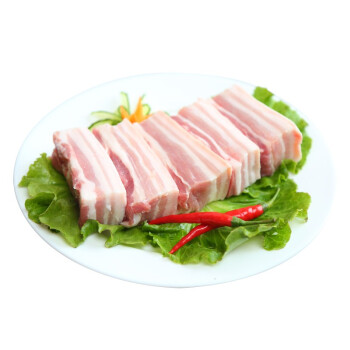爱森（SAIC） 五花肉500克/盒  去骨方肉 冷鲜猪肉  生鲜猪肉