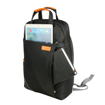 KANDEXS简约书包双肩包商务笔记本电脑包（黑色）